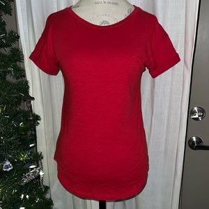 24/7 Maurices Red shortsleeve women’s top soft comfy casual Small shirt